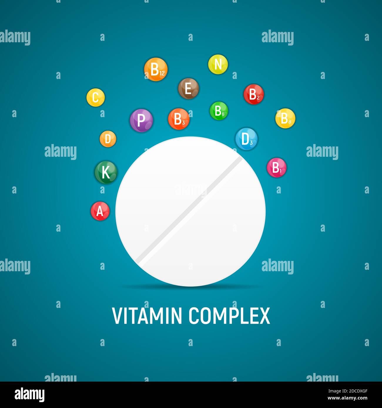 Vitamin and Antioxidant Complex. Illustration Stock Photo Alamy