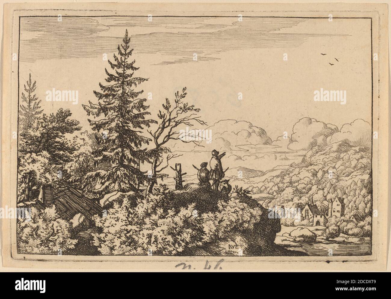 Allart van Everdingen, (artist), Dutch, 1621 - 1675, Two Men on a Hill ...