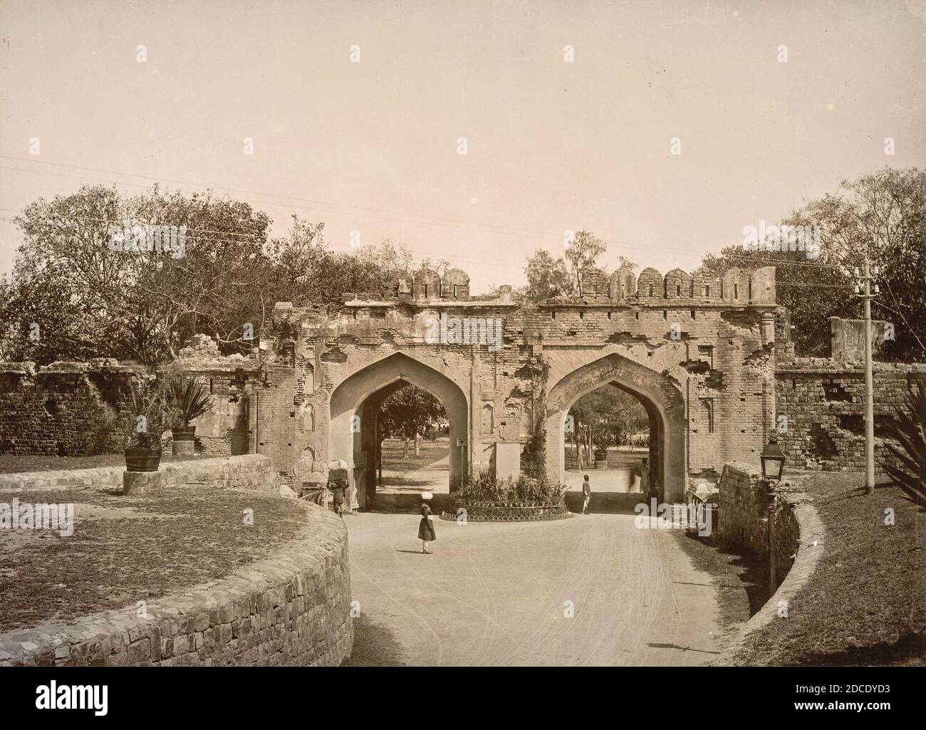 Kashmiri Gate, Delhi in the 1890s. Stock Photo