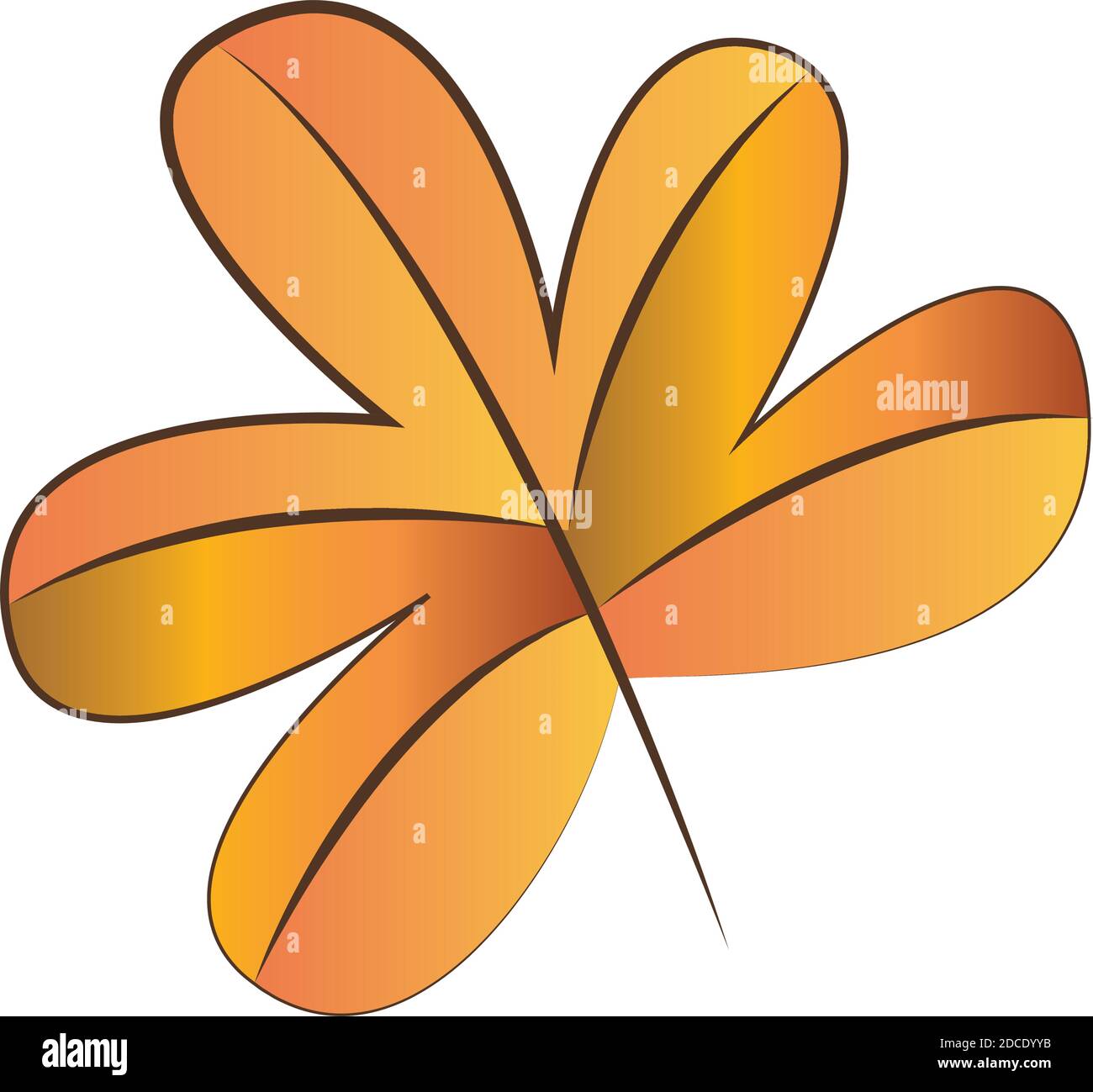 Dry autumn leaf Stock Vector