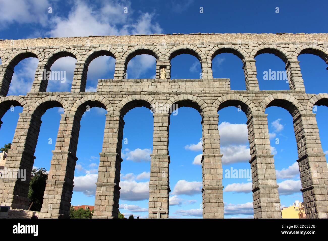 Roman Aqueduct of Segovia, Spain Stock Photo