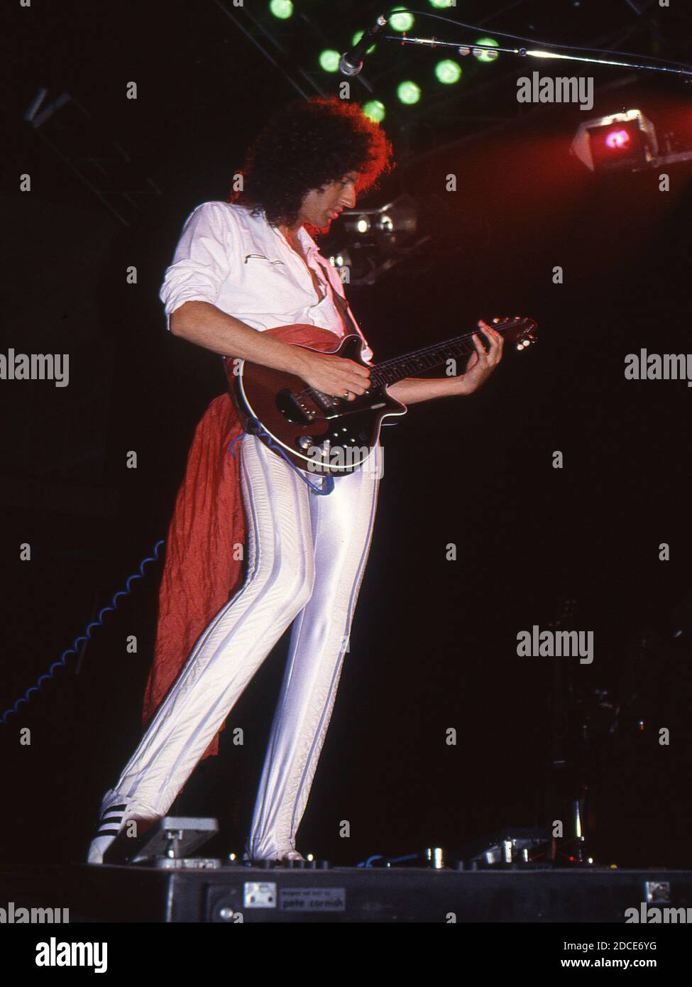 The British rock band Queen in concert at Wembley Arena,London 4.9.1984: Brian May Stock Photo