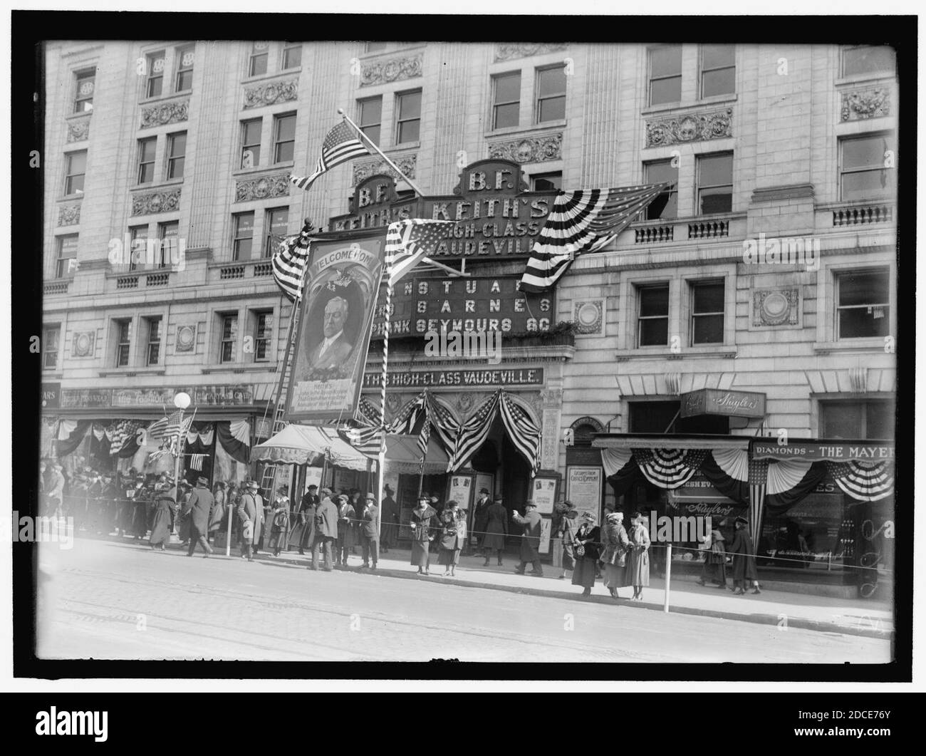 KEITH'S THEATRE. 'WELCOME HOME' FOR PRESIDENT WILSON Stock Photo