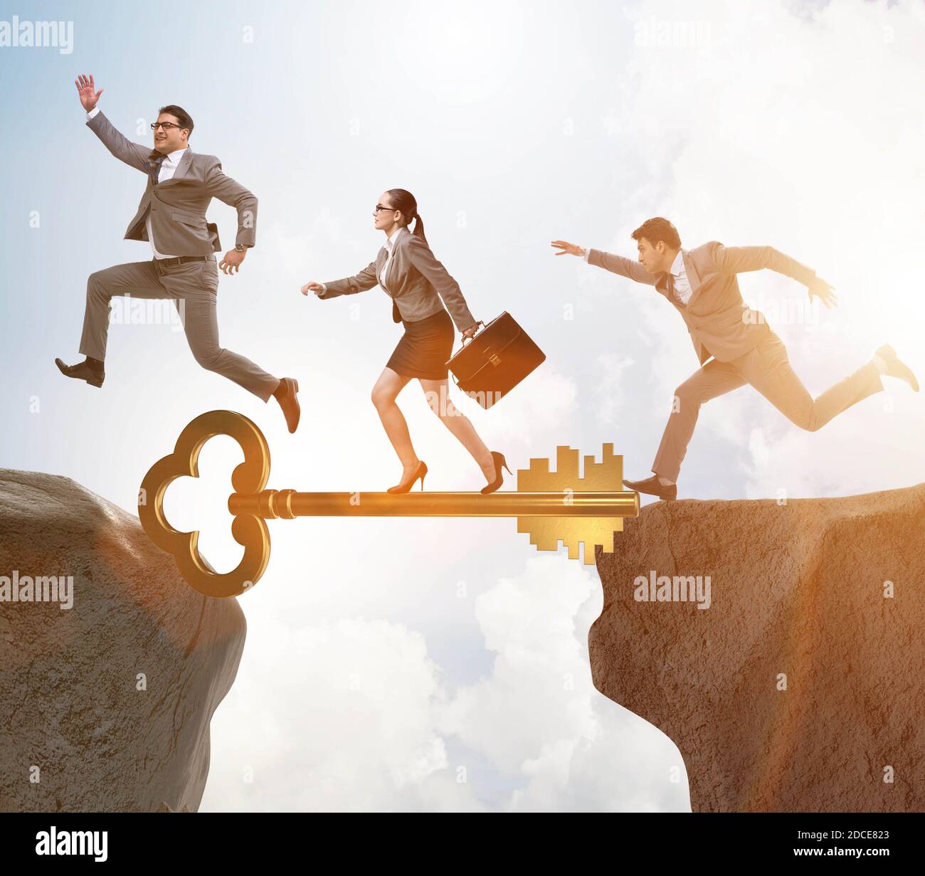 The concept with key to success illustration Stock Photo - Alamy