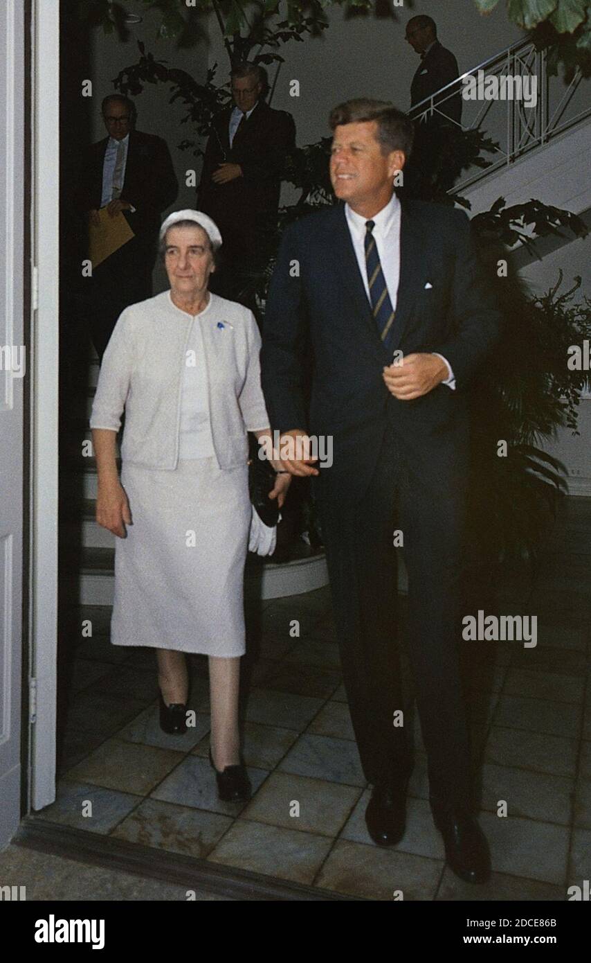 Kennedy-Golda Meir. Stock Photo