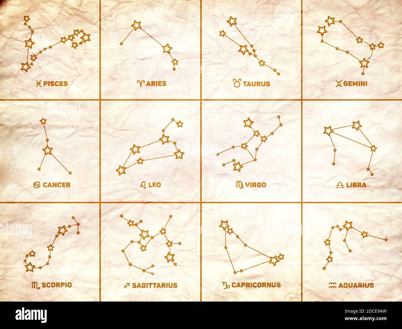 Download Constellations Of Zodiac High Resolution Stock Photography And Images Alamy
