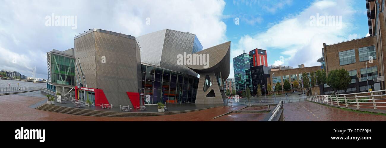 Lowry Theatre, Salford Quays, Pier, 8 The Quays, Salford,England,UK, M50 3AZ,by architects James Stirling Michael Wilford Associates Stock Photo