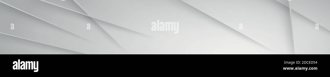 Abstract white panoramic background with lines - Vector illustration ...