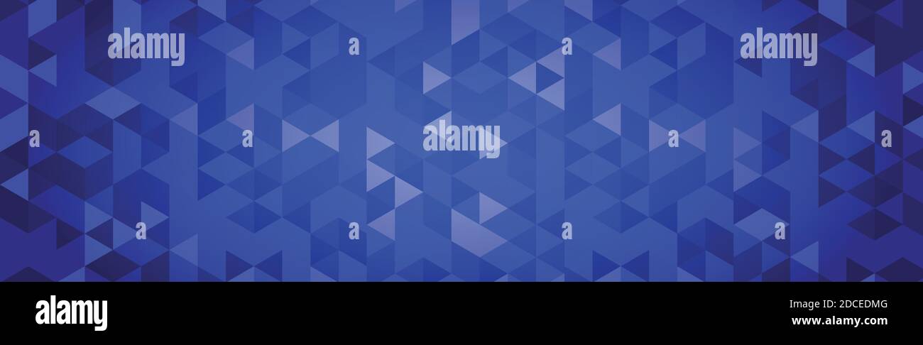 Abstraction blue background many small multicolored triangles - illustration Stock Vector