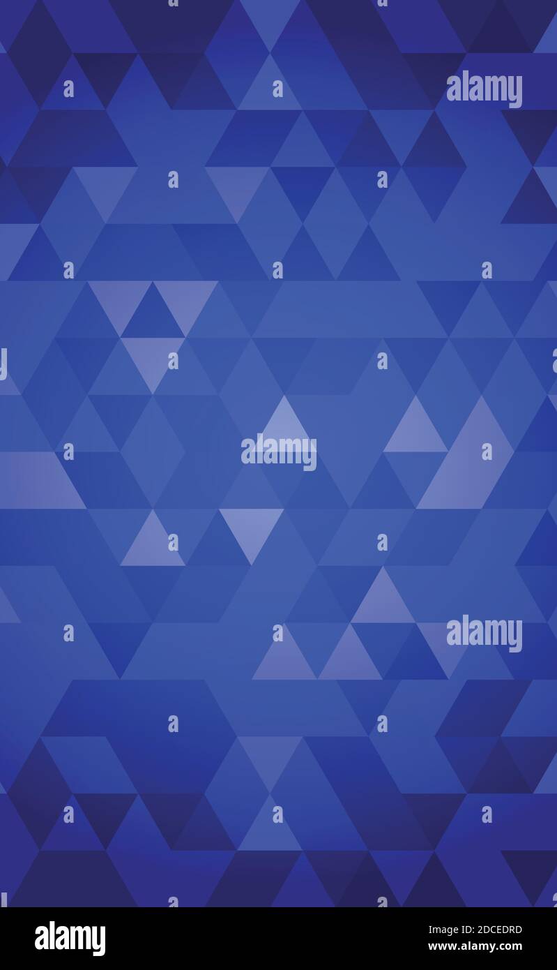 Abstraction blue background many small multicolored triangles - illustration Stock Vector