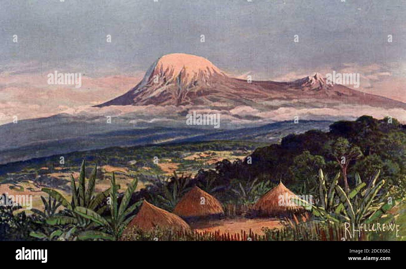 Kilimandscharo von Moschi aus Stock Photo - Alamy