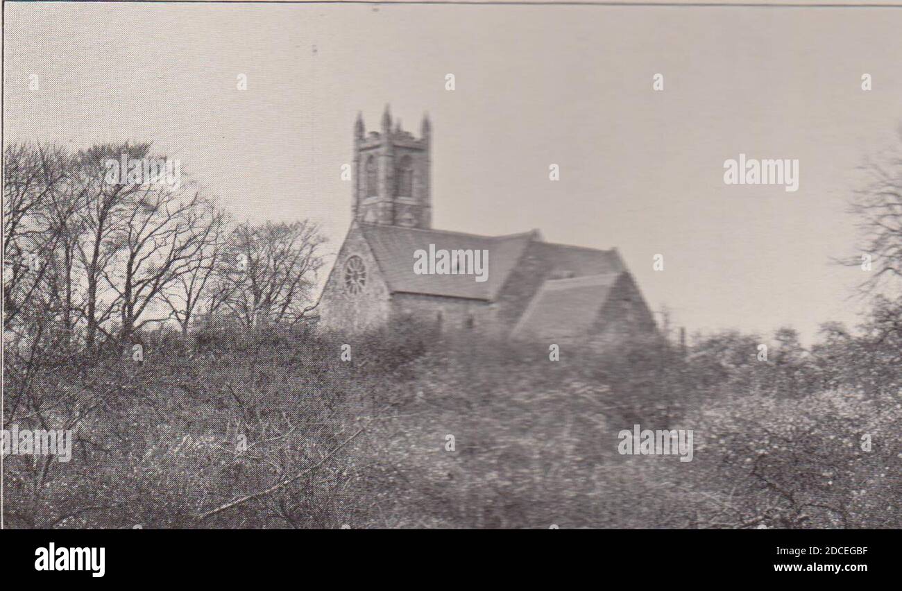 Kilmaurs Church and the Glencairn Aisle from the orchard 001 Stock
