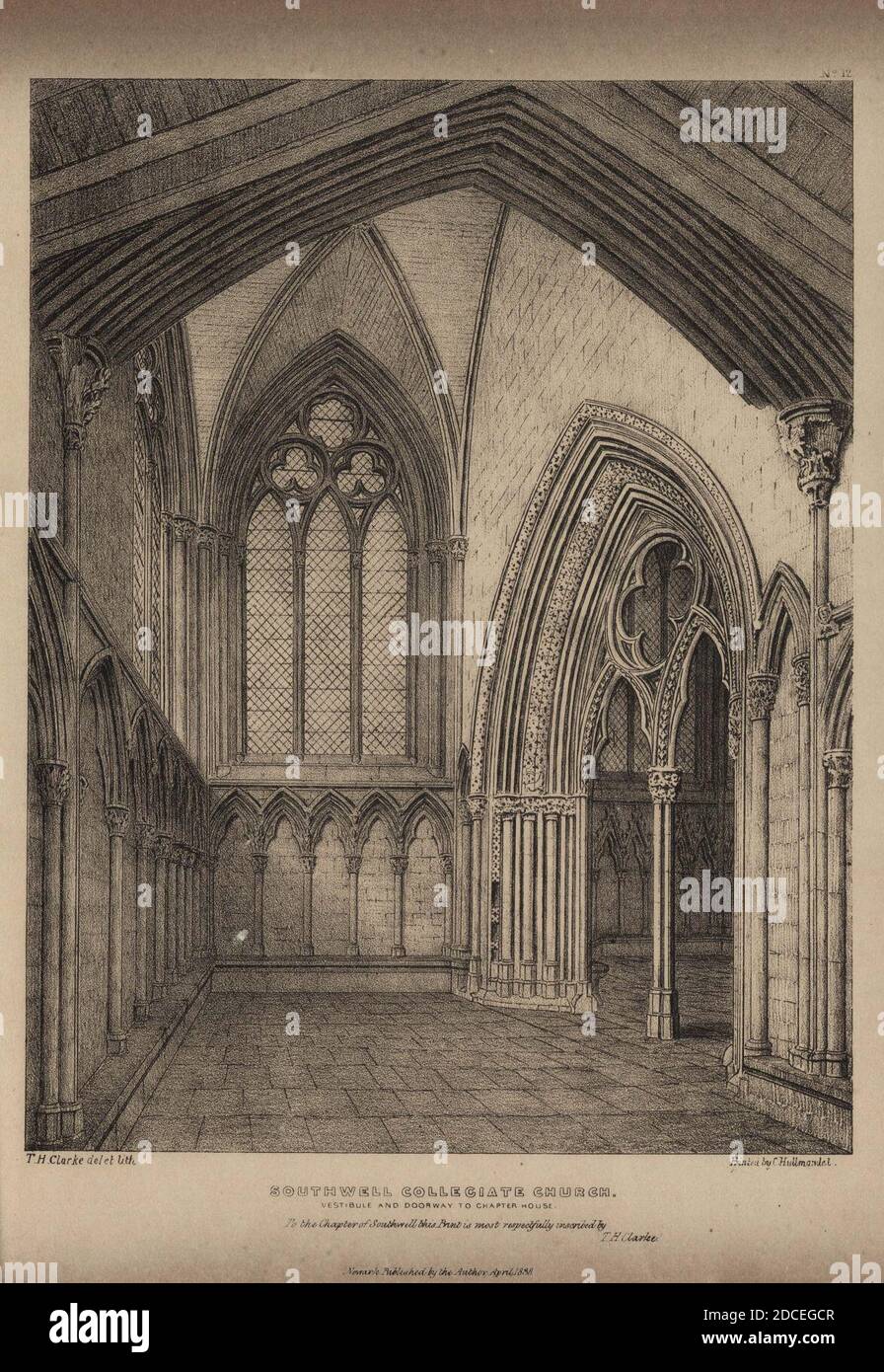 Killpack Southwell Minster 1839 Plate 12 Stock Photo - Alamy