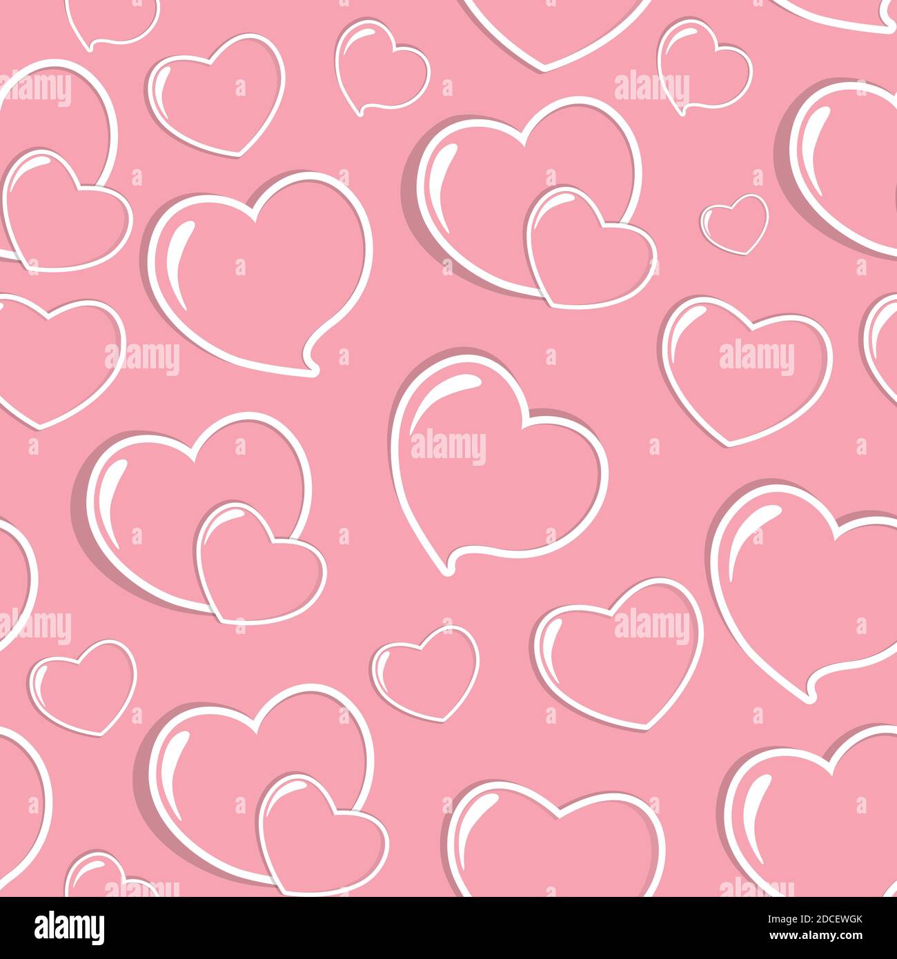 Heart Love Seamless Pattern Background Illustration Stock Photo - Alamy