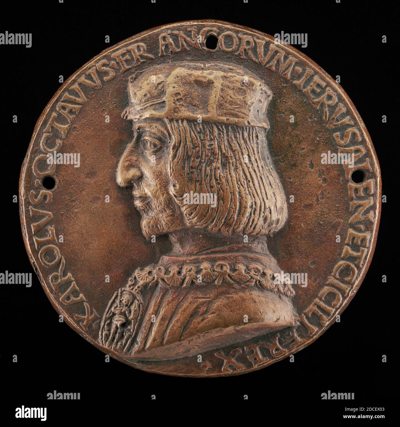 Niccolò Fiorentino, (artist), Florentine, 1430 - 1514, Charles VIII, 1470-1498, King of France 1483, 1494/1495, bronze/Three times pierced, overall (diameter): 9.67 cm (3 13/16 in.), gross weight: 315.37 gr (0.695 lb Stock Photo