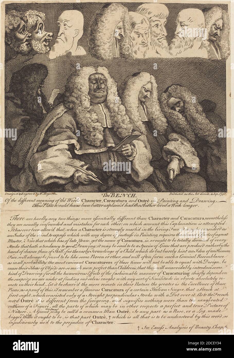 William Hogarth, (artist), English, 1697 1764, The Bench, 1758