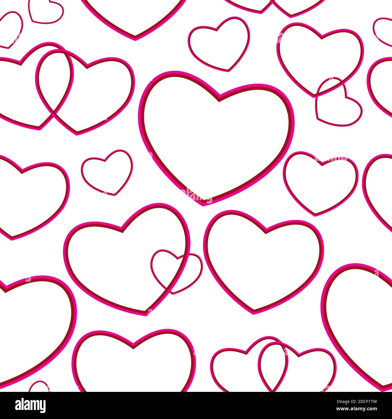 Heart Love Seamless Pattern Background Illustration Stock Photo - Alamy