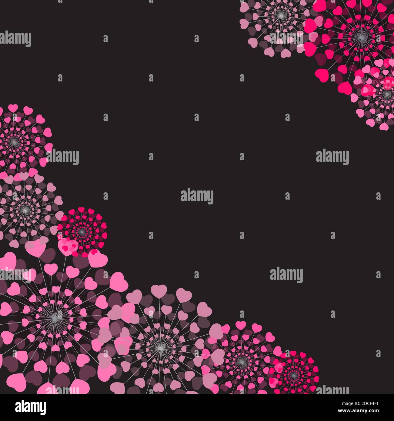 Abstract Heart Flower Background Illustration Stock Photo - Alamy