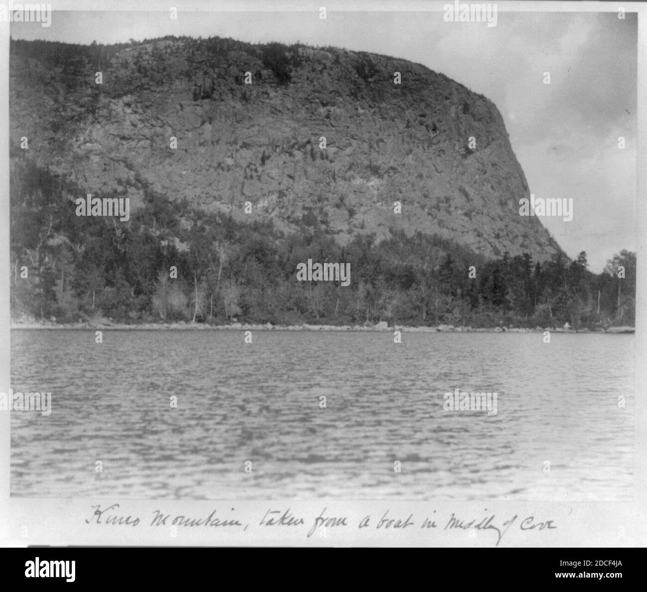 Kineo Mountain, taken from a boat in middle of cove Stock Photo Alamy