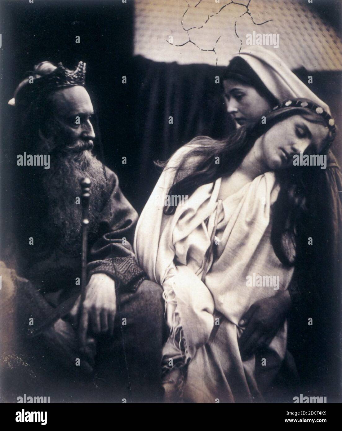 King Ahasuerus & Queen Esther in Apocrypha, by Julia Margaret Cameron. Stock Photo