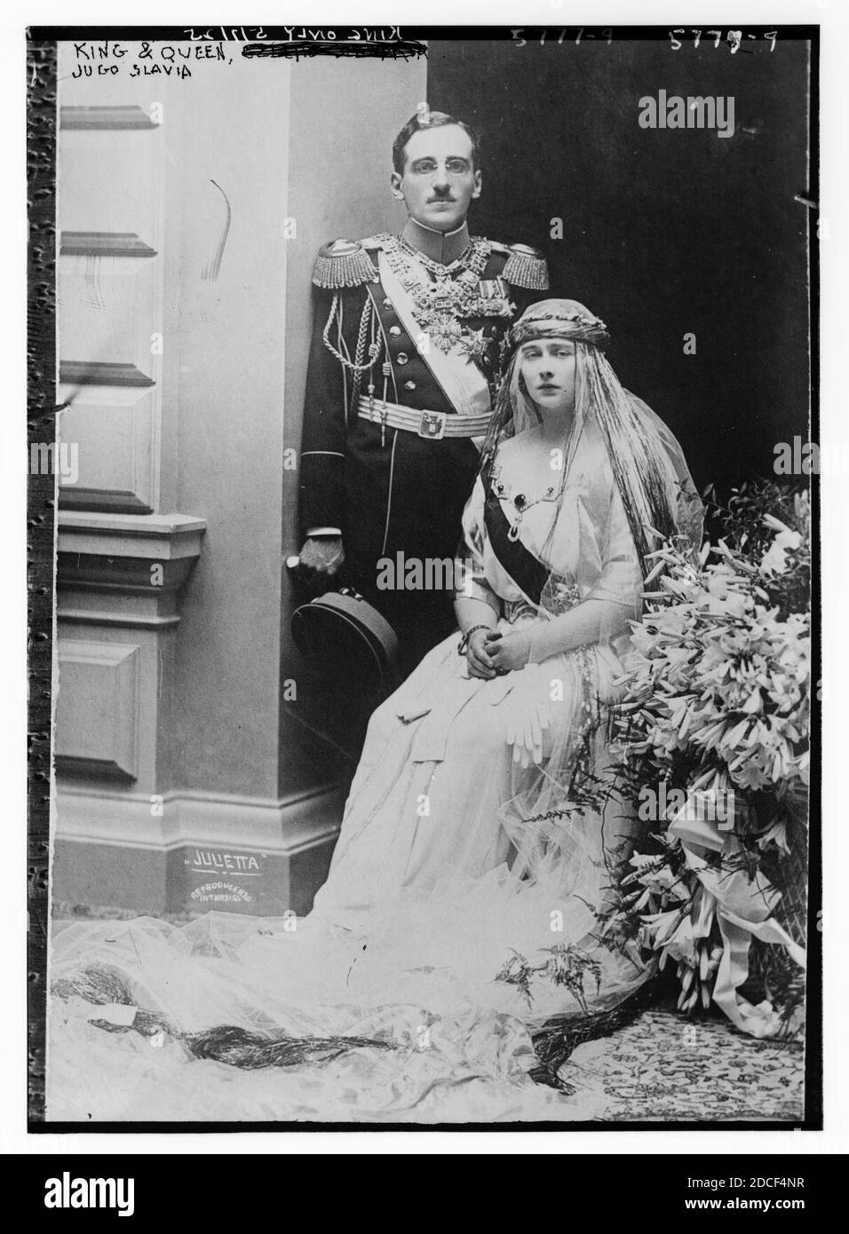 King and Queen Jugoslavia (i.e. Yugoslavia) Stock Photo