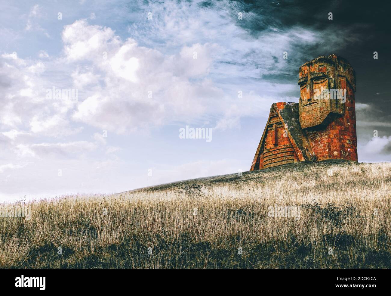 “We Are Our Mountains”. This monument is symbol of Artsakh or Nagorno Karabakh. Stock Photo