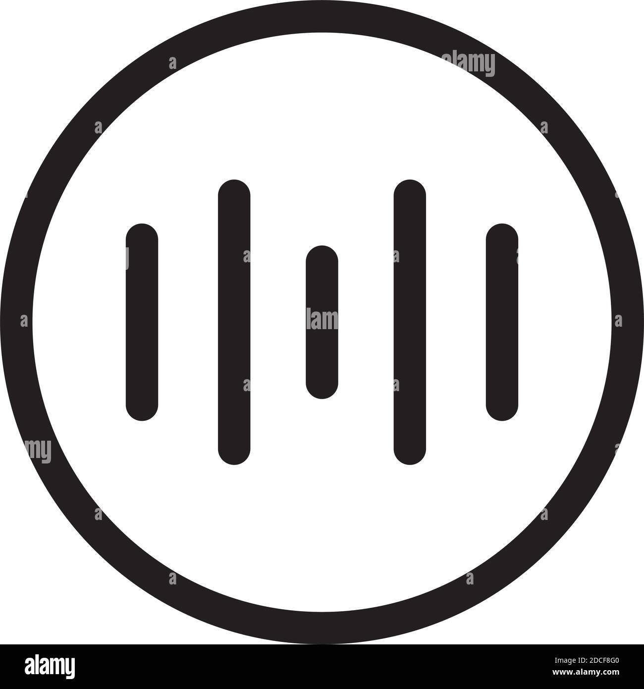 audio waves interface line style icon vector illustration design Stock ...