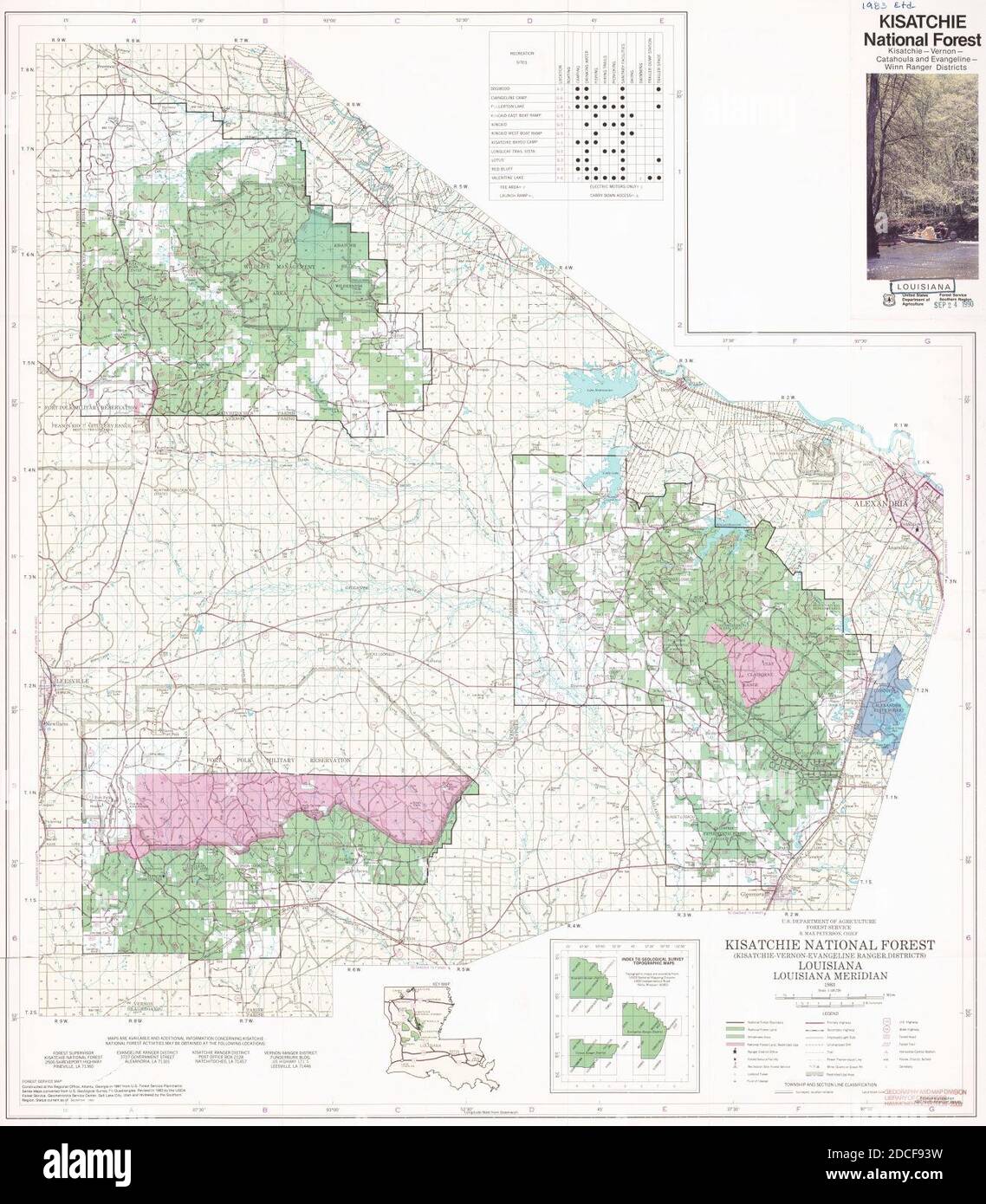Kisatchie National Forest, KisatchieVernonCatahoula and Evangeline