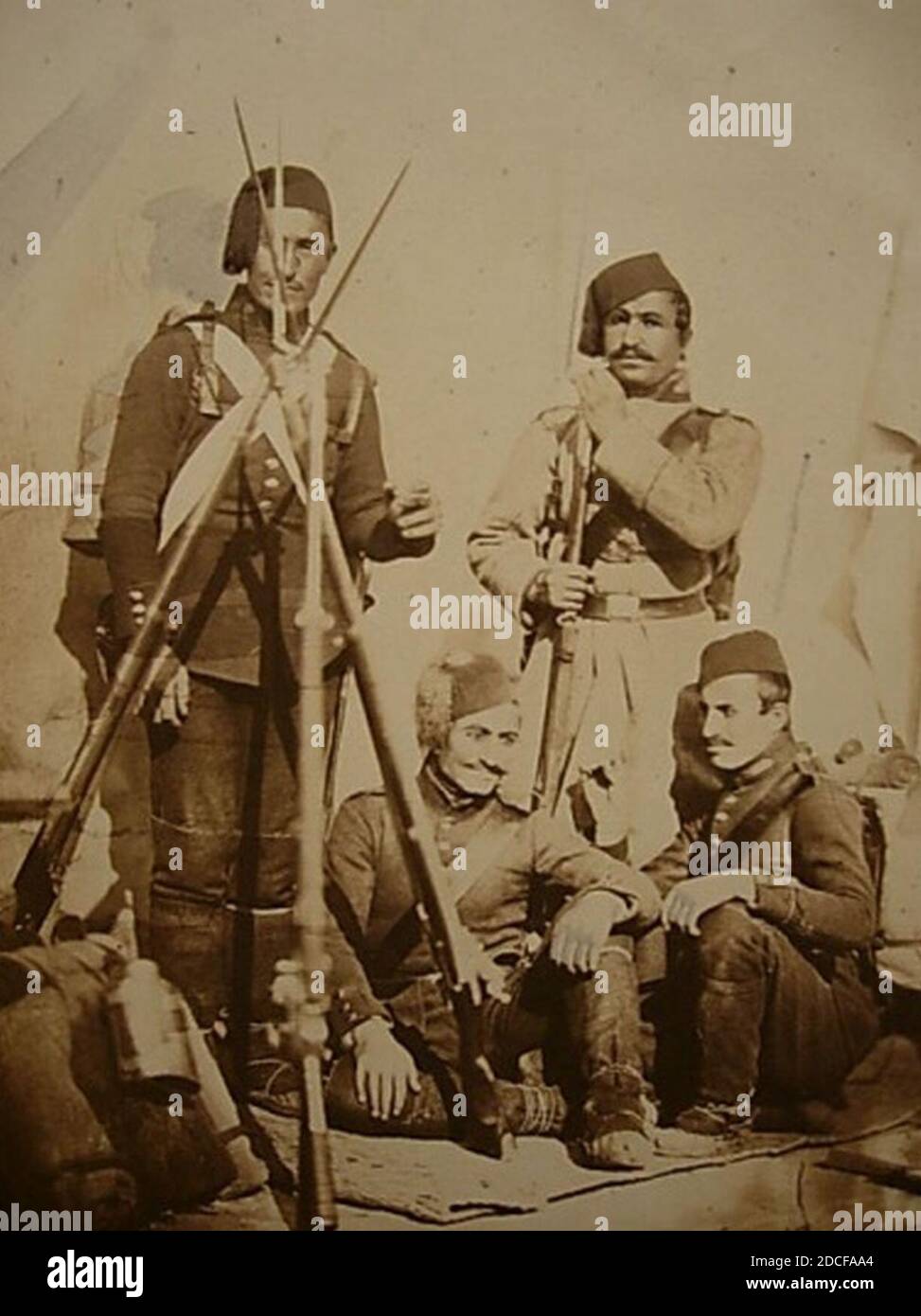 Kırım Savaşı Türk piyadeleri 1854 senesi. Stock Photo