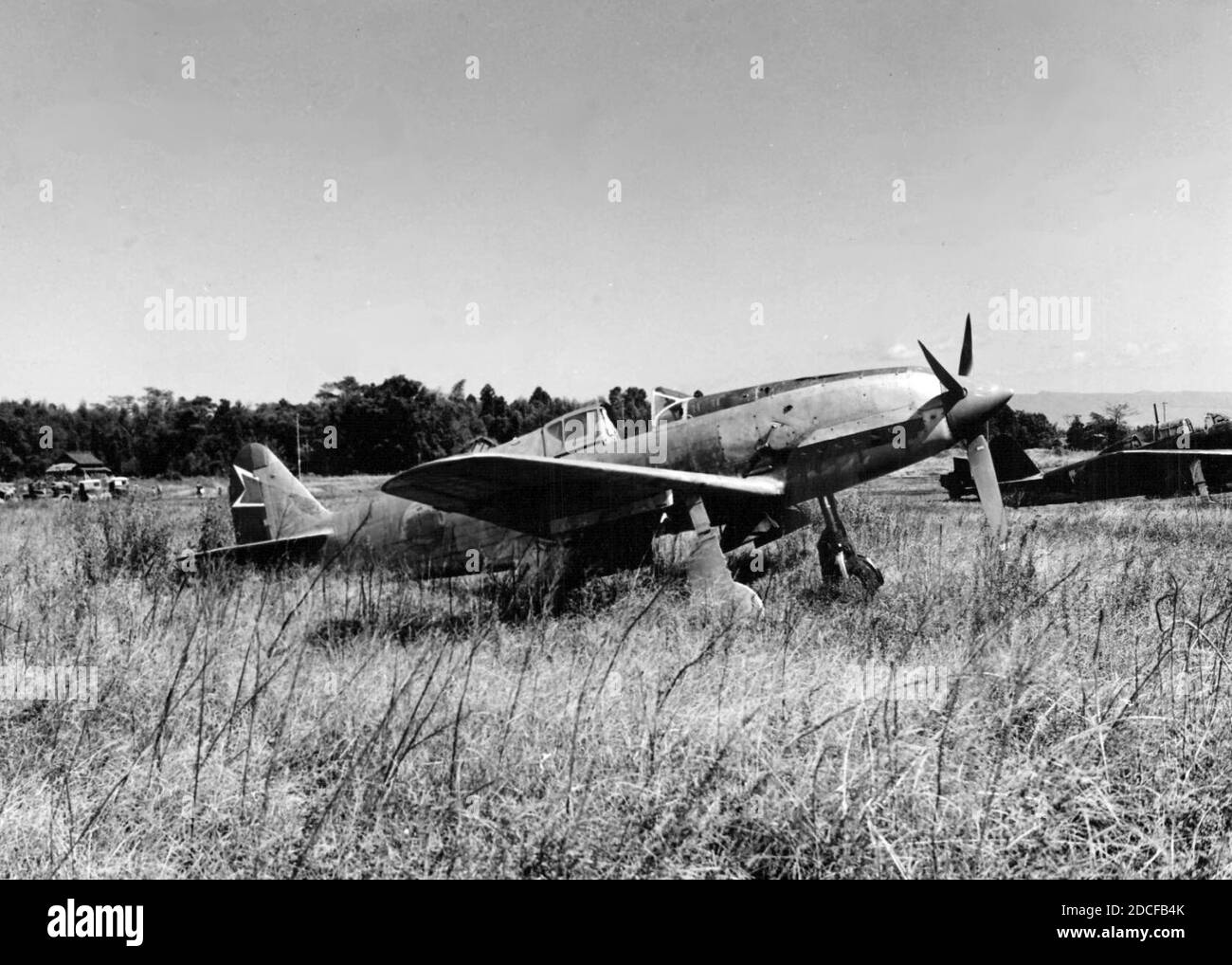 Kawasaki Ki-61 at Kengun airfield 1945. Stock Photo