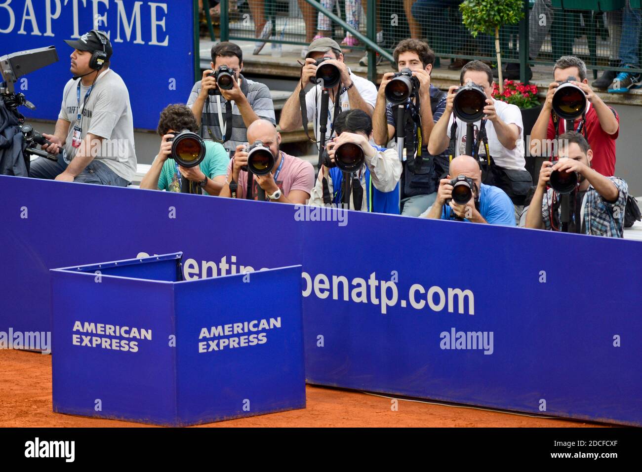 Photographers at the Argentina Open 2017, Buenos Aires Stock Photo