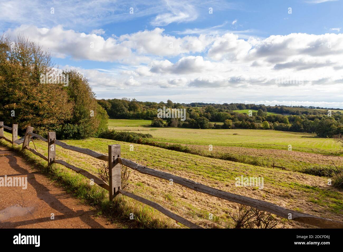 The field thought to be the battlefield site of the Battle of Hastings in 1066, between King Harold and the victorious William the Conqueror, Sussex Stock Photo