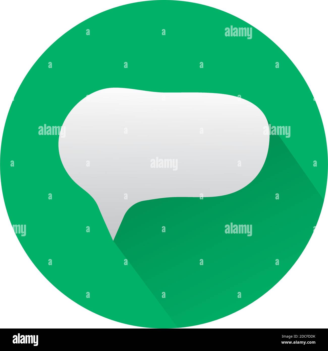 speech bubble in circle green isolated icon vector illustration design ...
