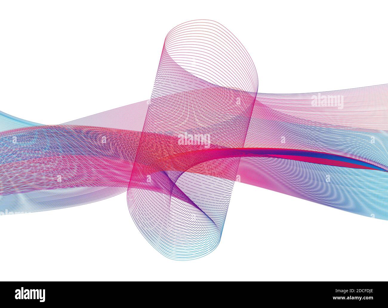 Abstract Wave Set on White Background. Illustration Stock Photo - Alamy