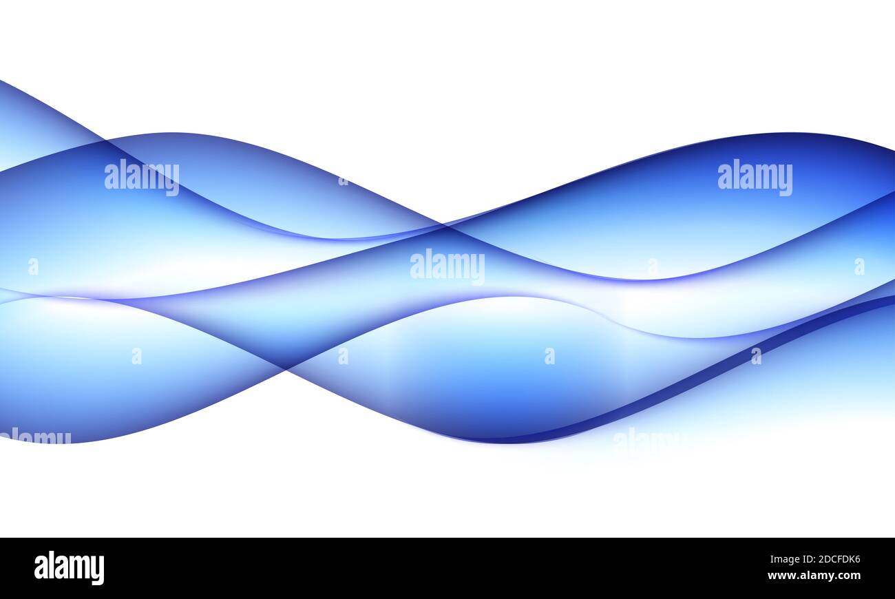 Abstract Wave Set on White Background. Illustration Stock Photo - Alamy