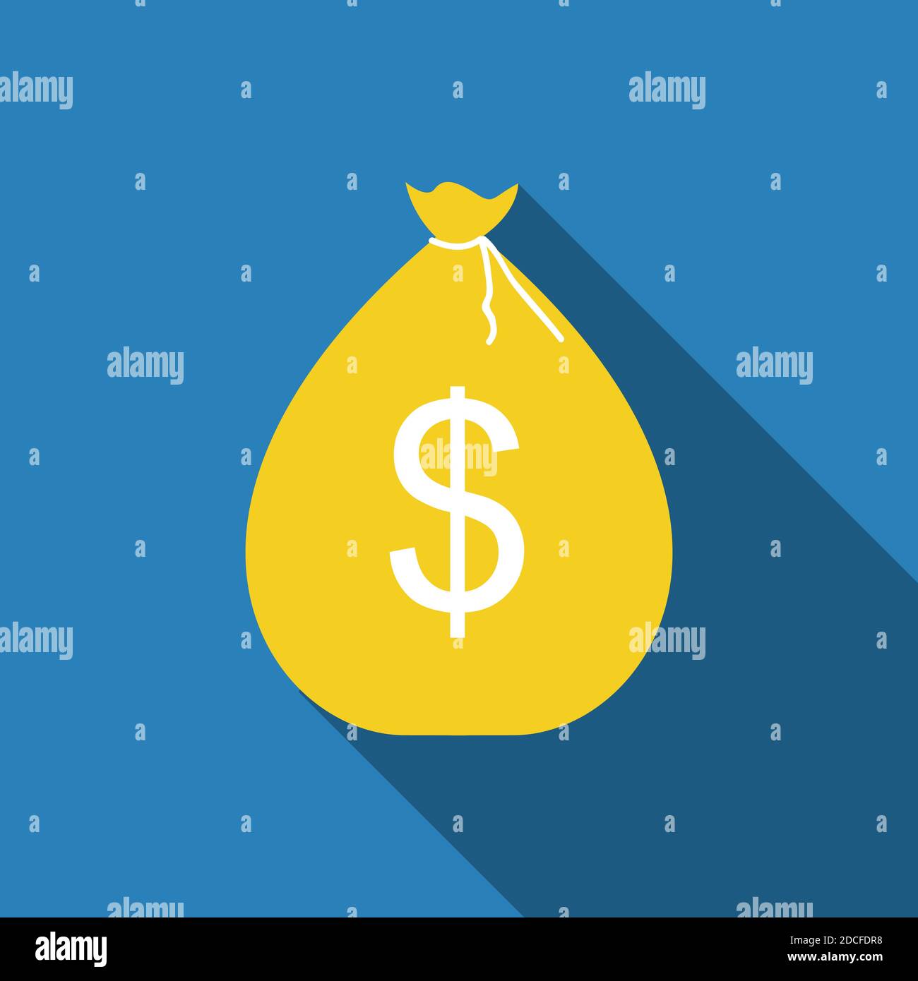 Money Bag in Modern Flat Style Icon Concept for Web. Illustration Stock ...