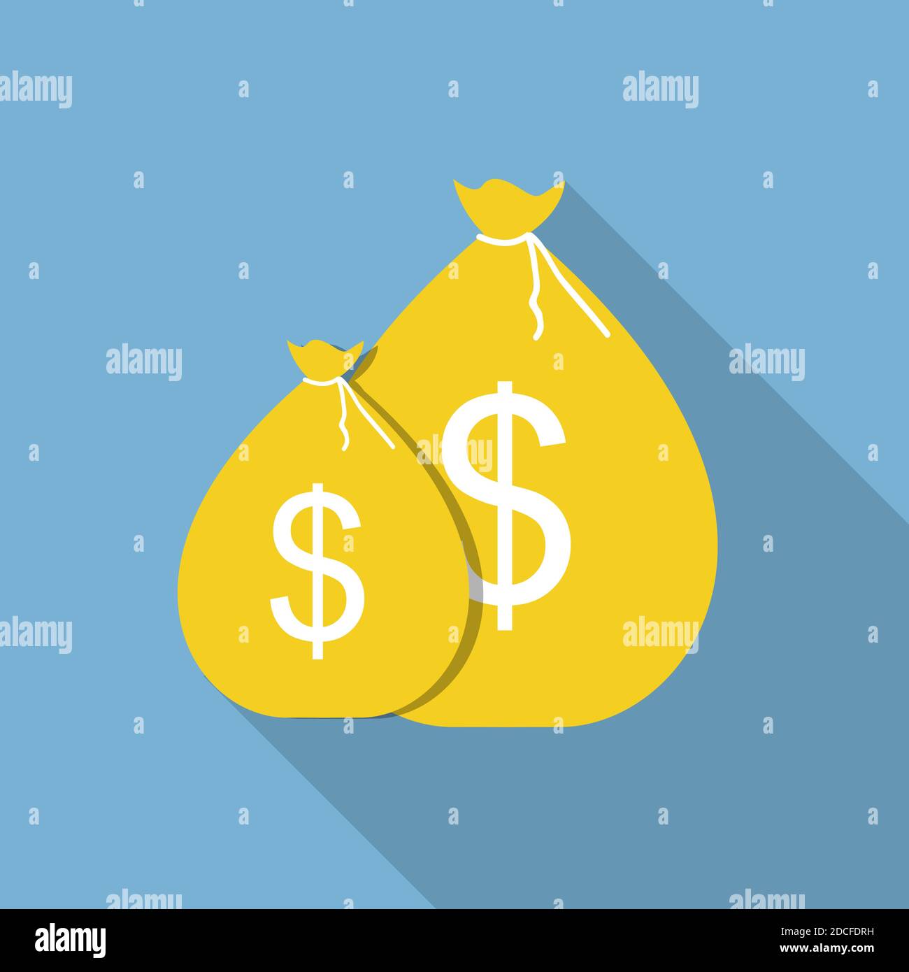 Money Bag in Modern Flat Style Icon Concept for Web. Illustration Stock ...