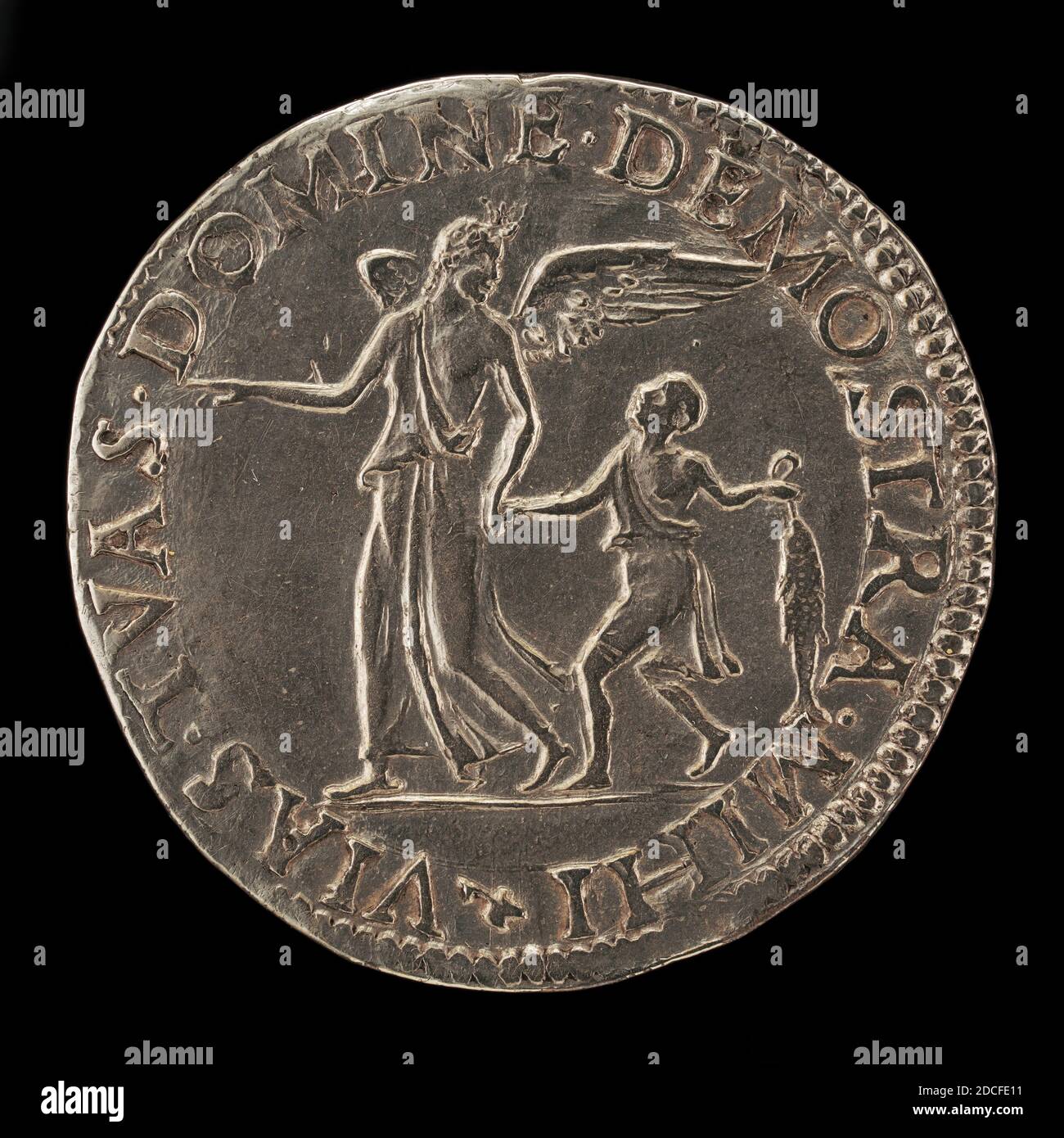 Mantuan 16th Century Artist Tobias Guided By The Angel 16th Century Silver Testoon Struck Overall Diameter 3 04 Cm 1 3 16 In Gross Weight 6 06 Gr 0 013 Lb Axis 2 00 Stock Photo Alamy