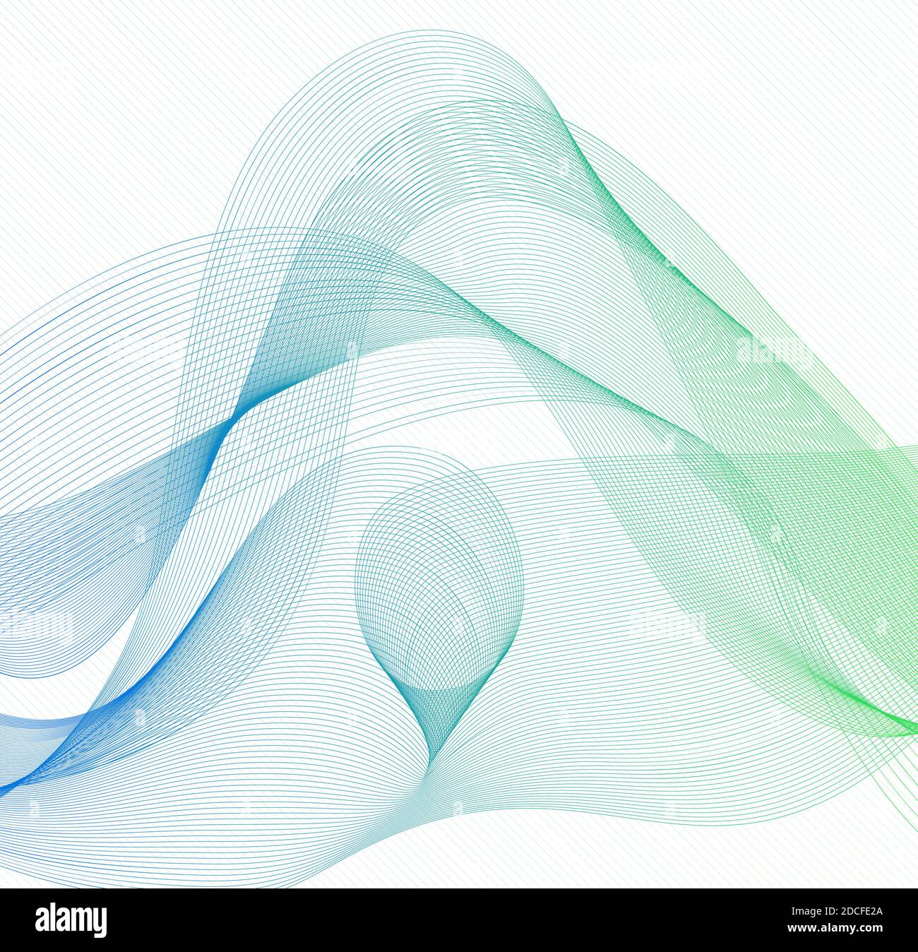 Abstract Wave Set on White Background. Illustration Stock Photo - Alamy