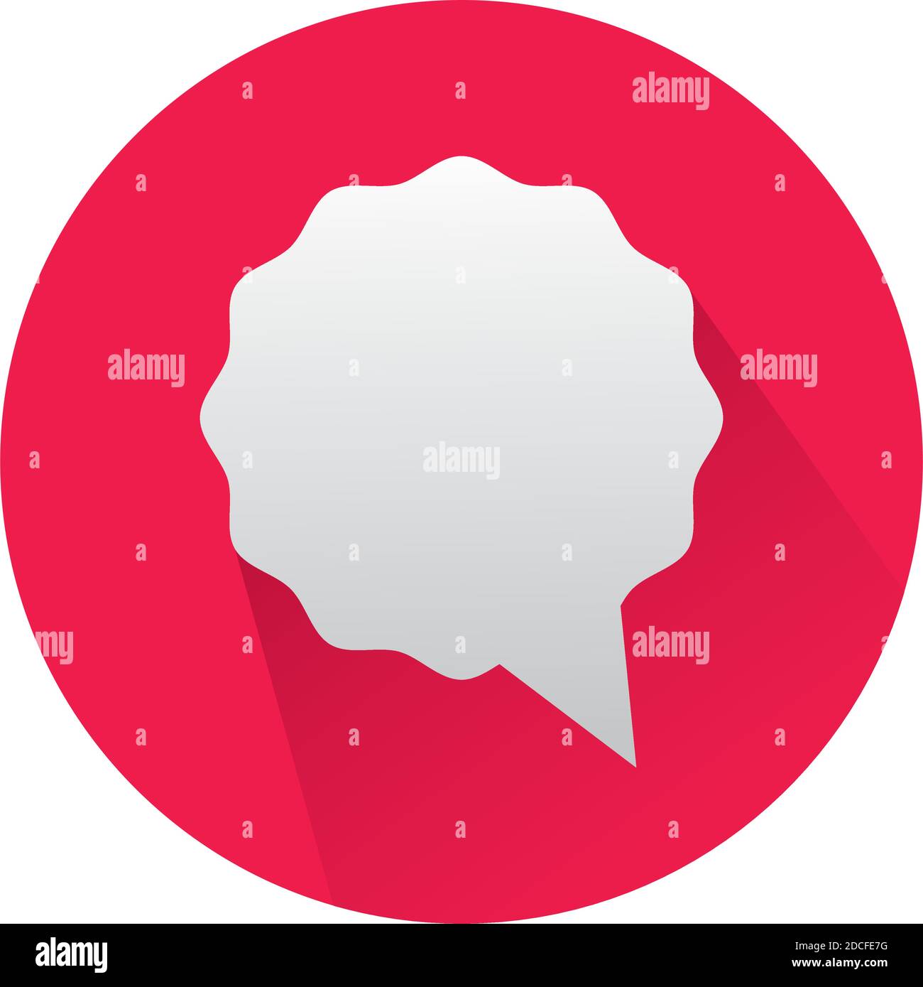 speech bubble in red circle isolated icon vector illustration design ...