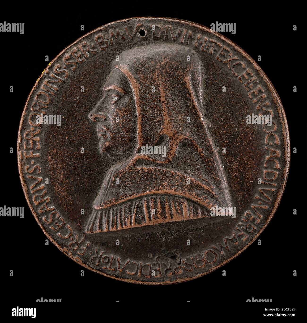 Sperandio, (artist), Mantuan, c. 1425/1428 - c. 1504, Fra Cesario of Ferrara, died 1490, Servite Monk, c. 1467, bronze, overall (diameter): 8.16 cm (3 3/16 in.), gross weight: 193.37 gr (0.426 lb.), axis: 12:00 Stock Photo