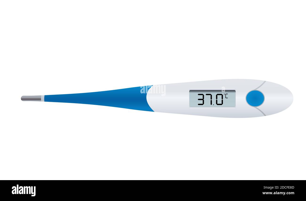 Abstract Medical Thermometer to Measure the Temperature in the Armpit