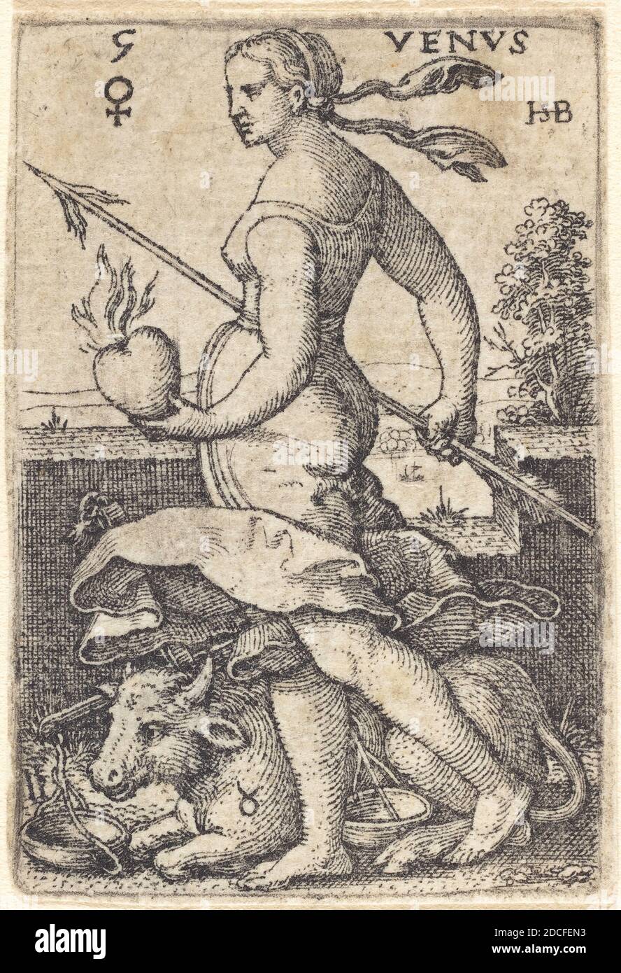 Sebald Beham, (artist), German, 1500 1550, Venus, The Seven