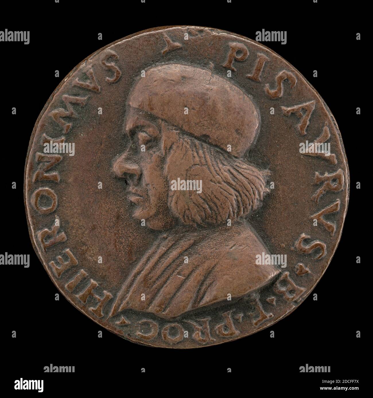 Paduan 16th Century, (artist), Girolamo di Benedetto Pesaro, Captain of Padua 1515, c. 1515, bronze, overall (diameter): 3.2 cm (1 1/4 in.), gross weight: 16.15 gr (0.036 lb.), axis: 12:00 Stock Photo