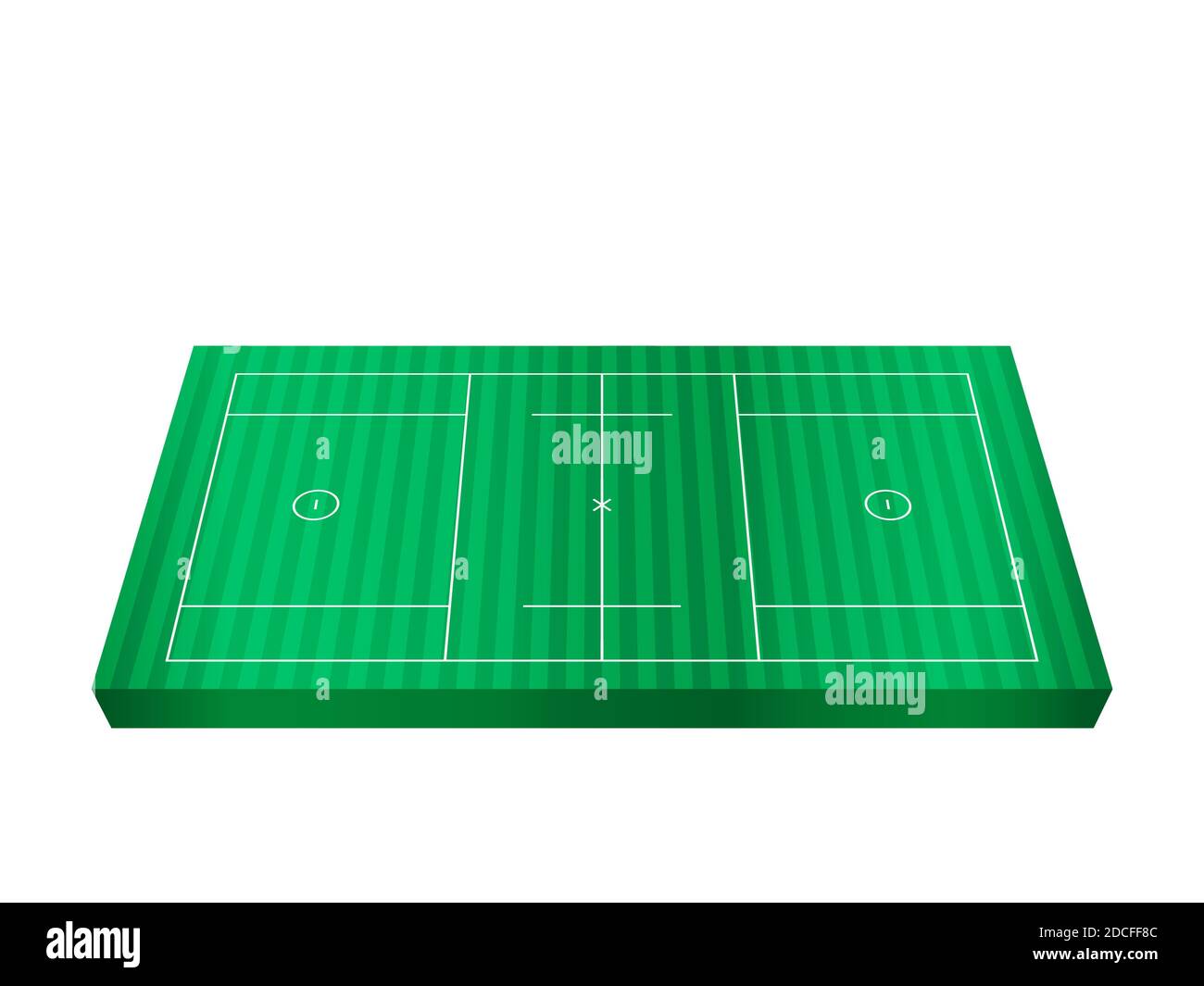 Lacrosse field on a white background. Vector illustration Stock Photo