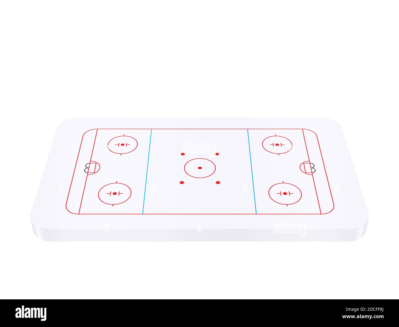 Hockey rink on a white background. Vector illustration Stock Photo Alamy