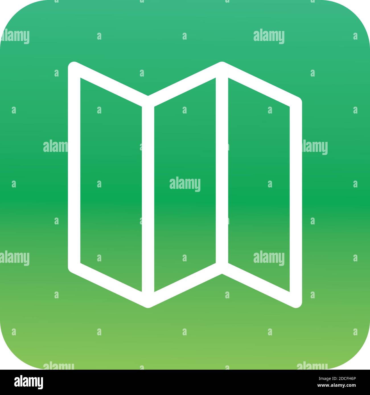 paper map guide block gradient style icon vector illustration design Stock Vector