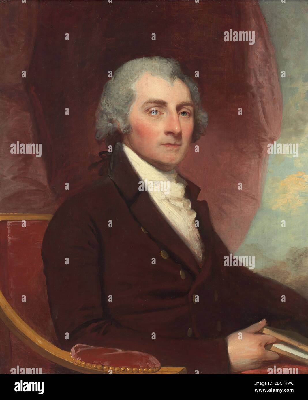 Gilbert Stuart, (painter), American, 1755 - 1828, William Thornton, 1804, oil on canvas, overall: 73.2 x 61.9 cm (28 13/16 x 24 3/8 in.), framed: 89.9 x 77.8 x 10.6 cm (35 3/8 x 30 5/8 x 4 3/16 in Stock Photo