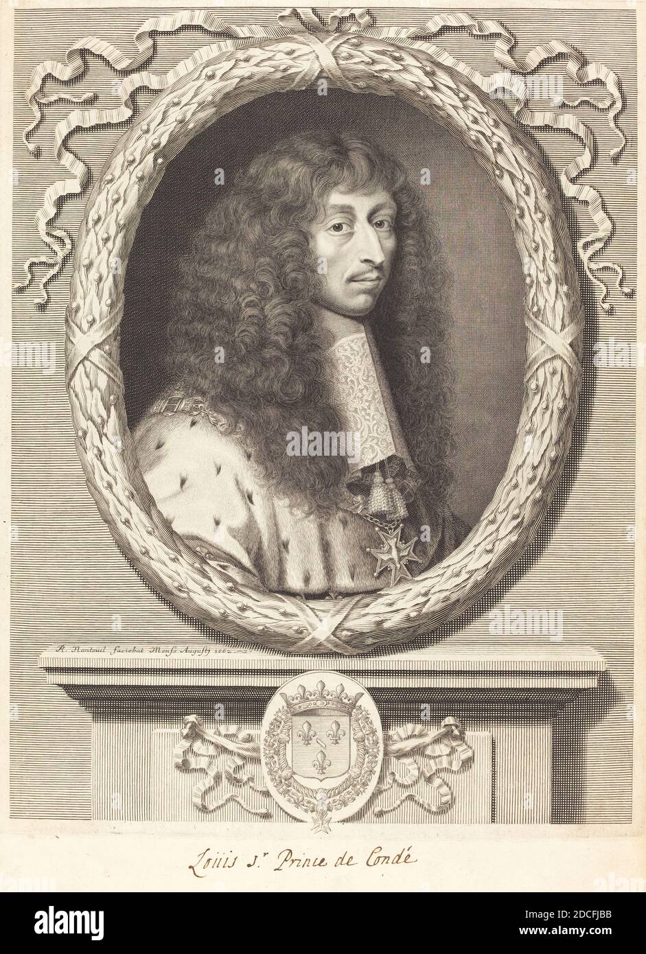 Robert Nanteuil, (artist), French, 1623 - 1678, Louis II, Prince de Conde, 1662, engraving Stock Photo
