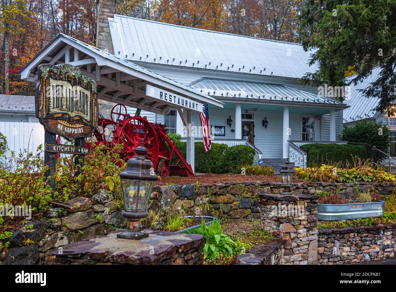The Library Kitchen + Bar in Sapphire Valley, North Carolina. (USA) Stock Photo